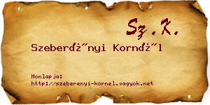 Szeberényi Kornél névjegykártya